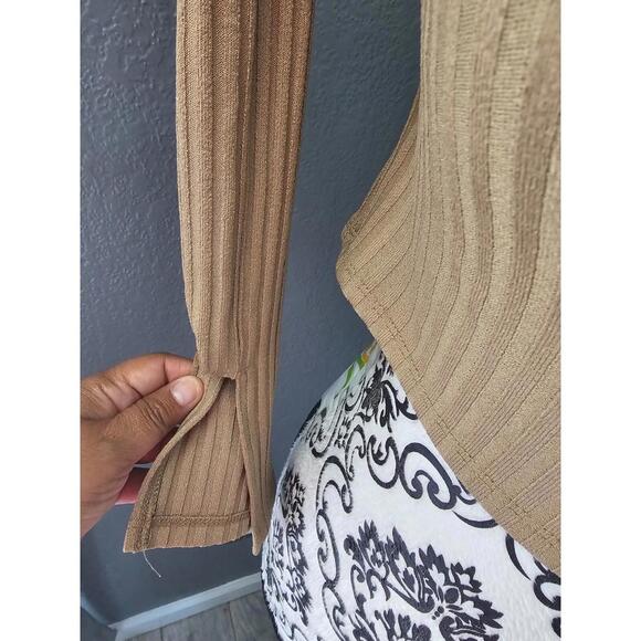 Women's Madewell Long Sleeve Blouse Stripes Size Small Brown Form Fitting - Picture 12 of 12